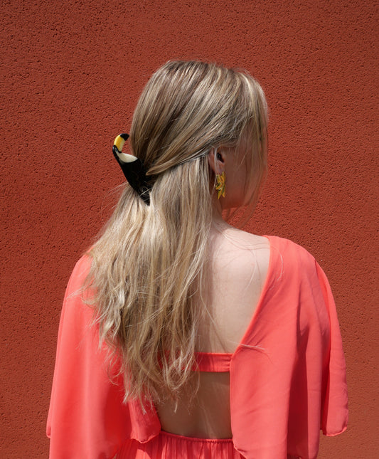 La pélican - Pince à cheveux fantaisie — Format M