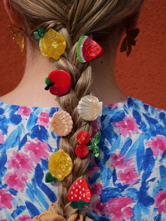 Les petites cerises - Pinces à cheveux fantaisie — Format XS