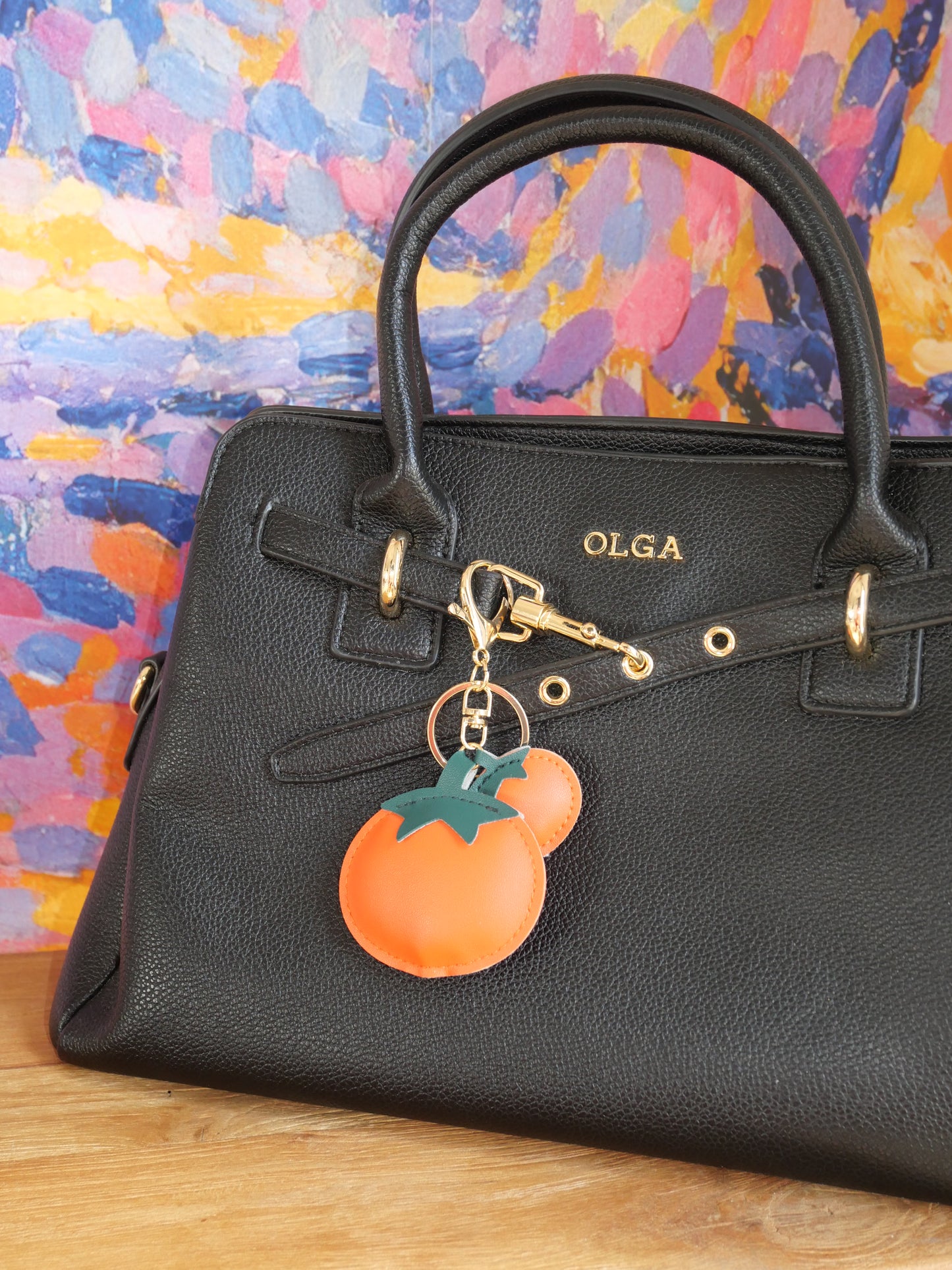 Bijou de sac Orange — Orange & vert