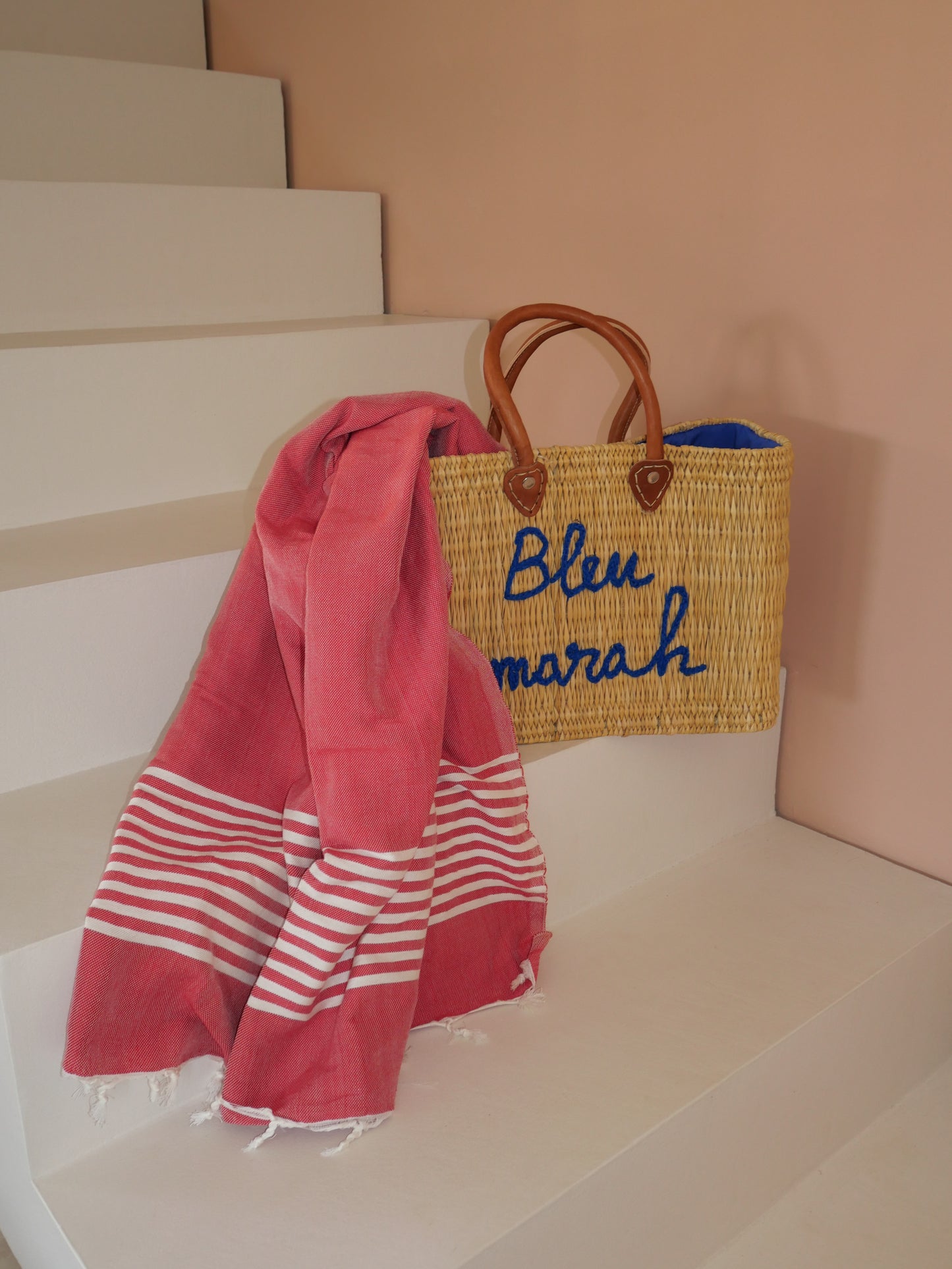 Fouta de plage rouge
