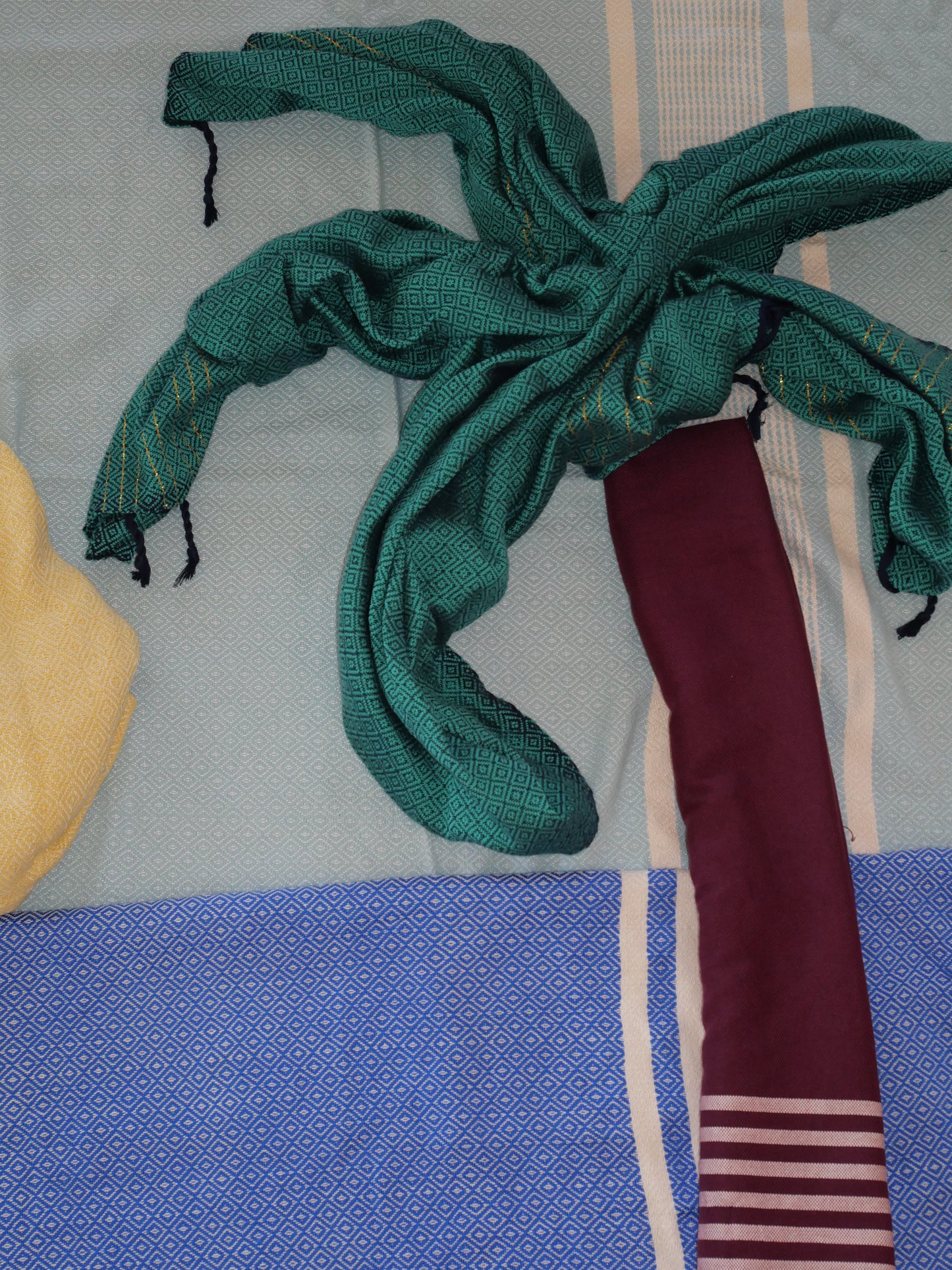Fouta de plage bleu