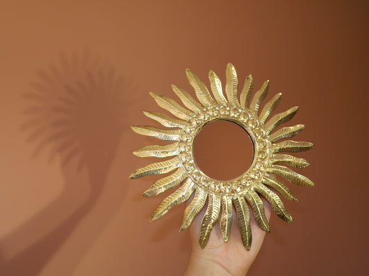 Miroir Soleil en laiton – Vendu unitairement ou en lot de 3 - Tailles S/M/L – fait main