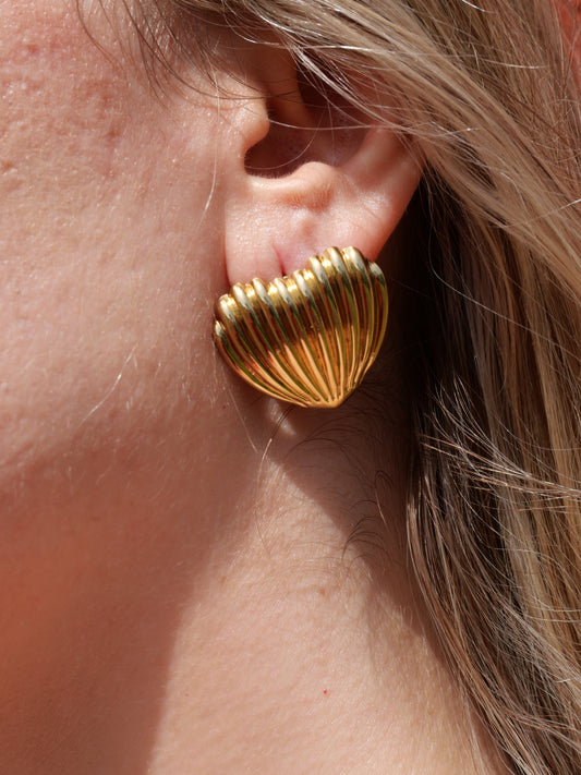 Boucles d’oreilles Cœur — Acier inoxydable