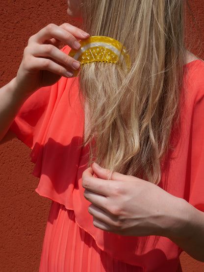 Peigne à cheveux - Citron jaune
