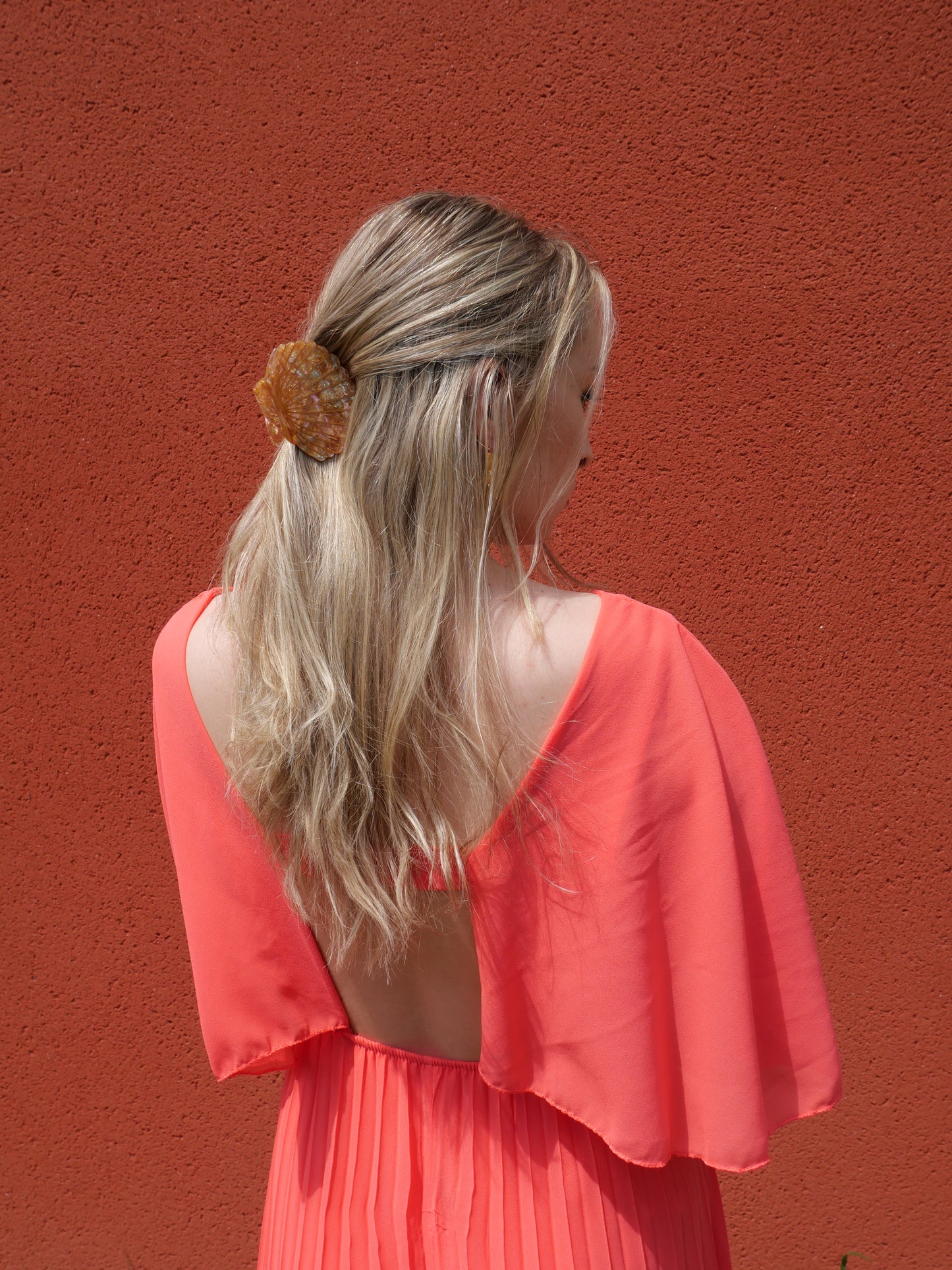 La coquille St Jacques marron - Pinces à cheveux fantaisie — Format M