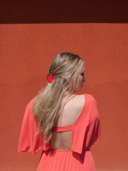 La fraise - Pince à cheveux fantaisie — Format M