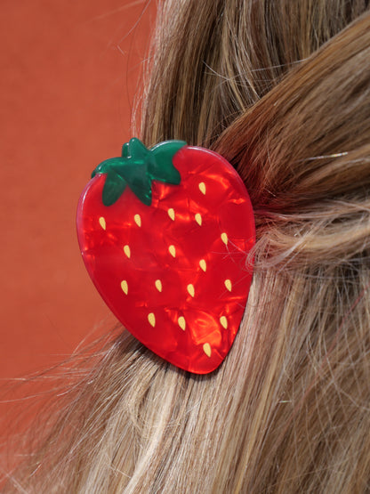 La fraise - Pince à cheveux fantaisie — Format M