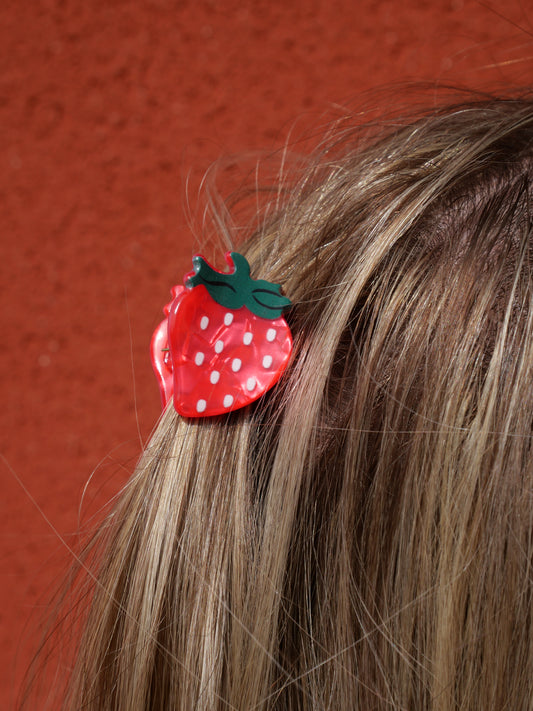 Les petites fraises - Pinces à cheveux fantaisie — Format XS