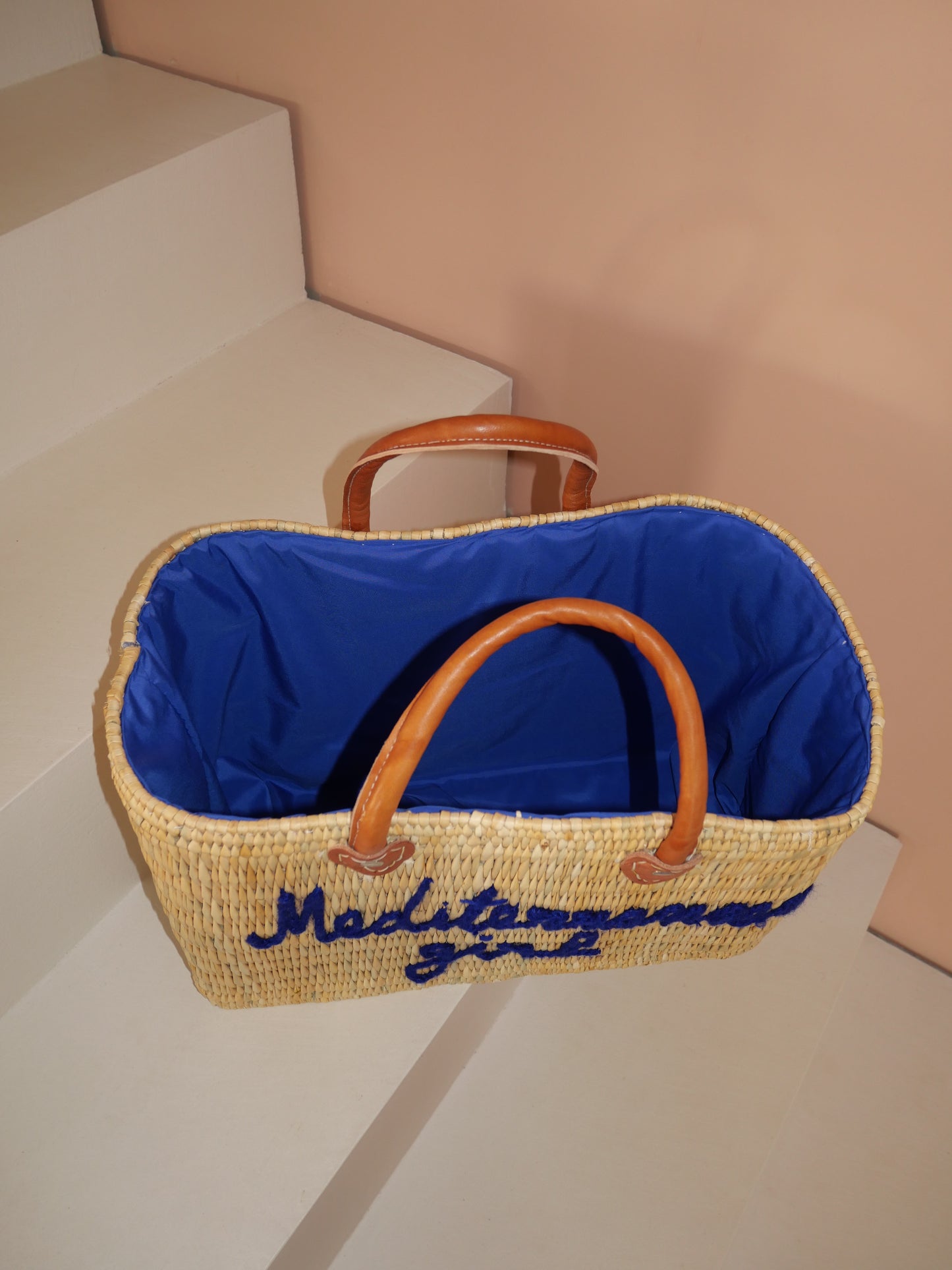 Sac en osier Mediterranean Girl | Cabas de plage rectangulaire