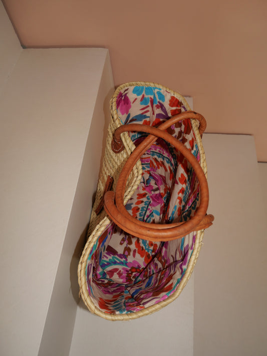 Sac en osier Me myself and I | Cabas de plage triangulaire