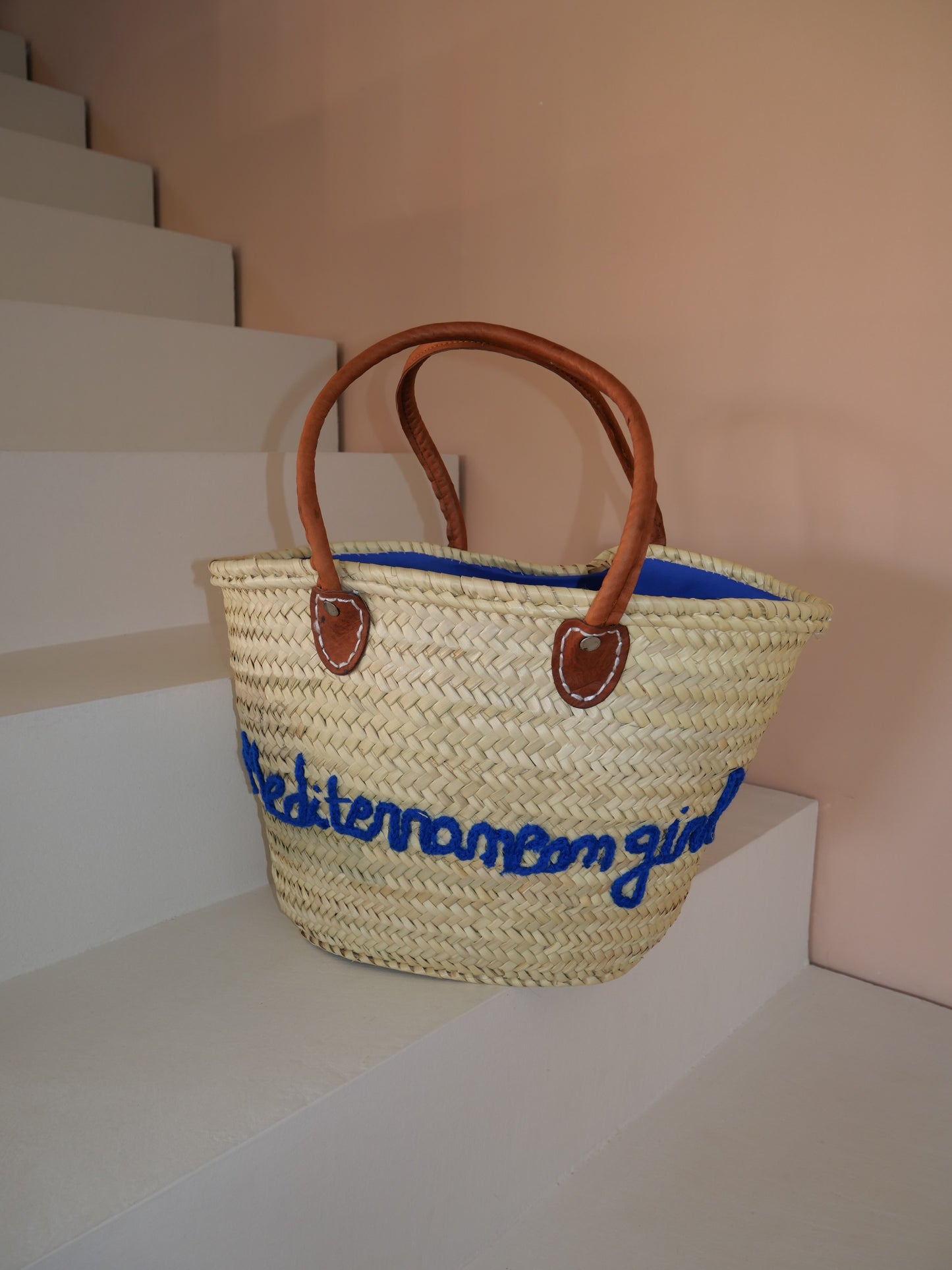 Sac en osier Méditerranean girl | Cabas de plage triangulaire