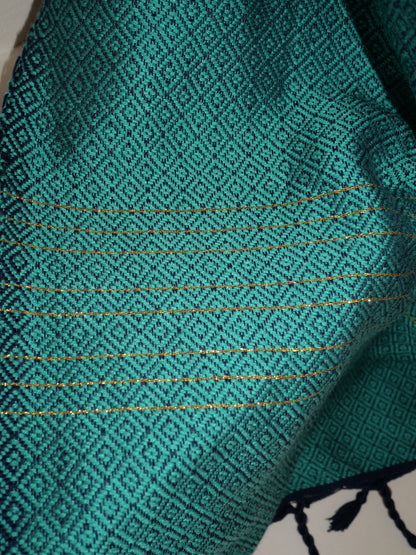 Fouta de plage vert emeraude