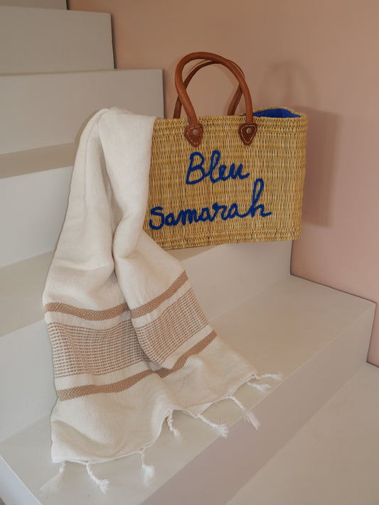 Fouta de plage blanche