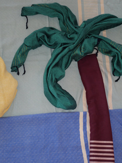 Fouta de plage bleu