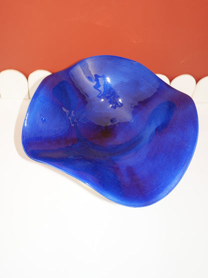 Modèle en stock - La Coupe est pleine – coupe de fruits blanc et émaillée en bleu - version M