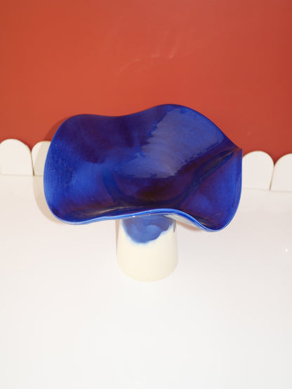 Modèle en stock - La Coupe est pleine – coupe de fruits blanc et émaillée en bleu - version M