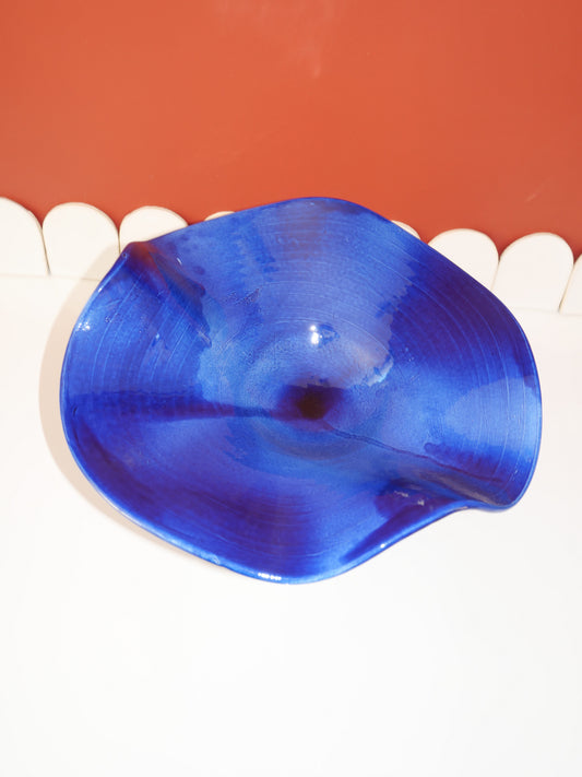 Modèle en stock - La Coupe est pleine – coupe de fruits blanc et émaillée en bleu - version M