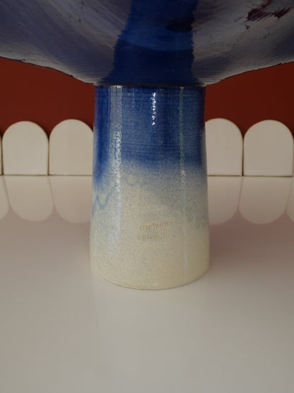 Modèle en stock - La Coupe est pleine – coupe de fruits blanc et émaillée en bleu - version M