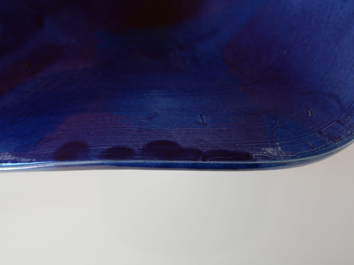 Modèle en stock - La Coupe est pleine – coupe de fruits blanc et émaillée en bleu - version M